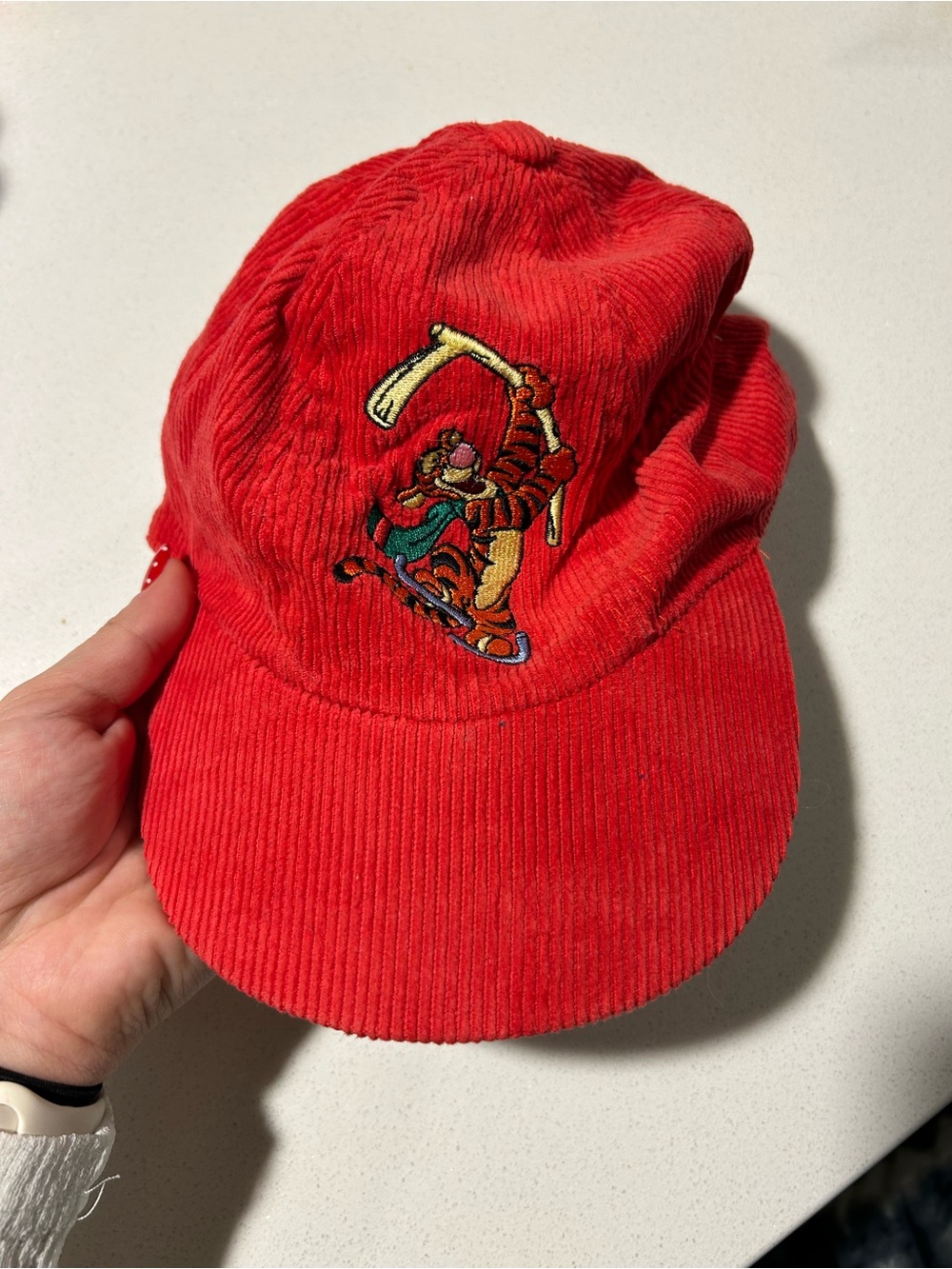 Vintage Disney Tigger Red Corduroy Golf Hat